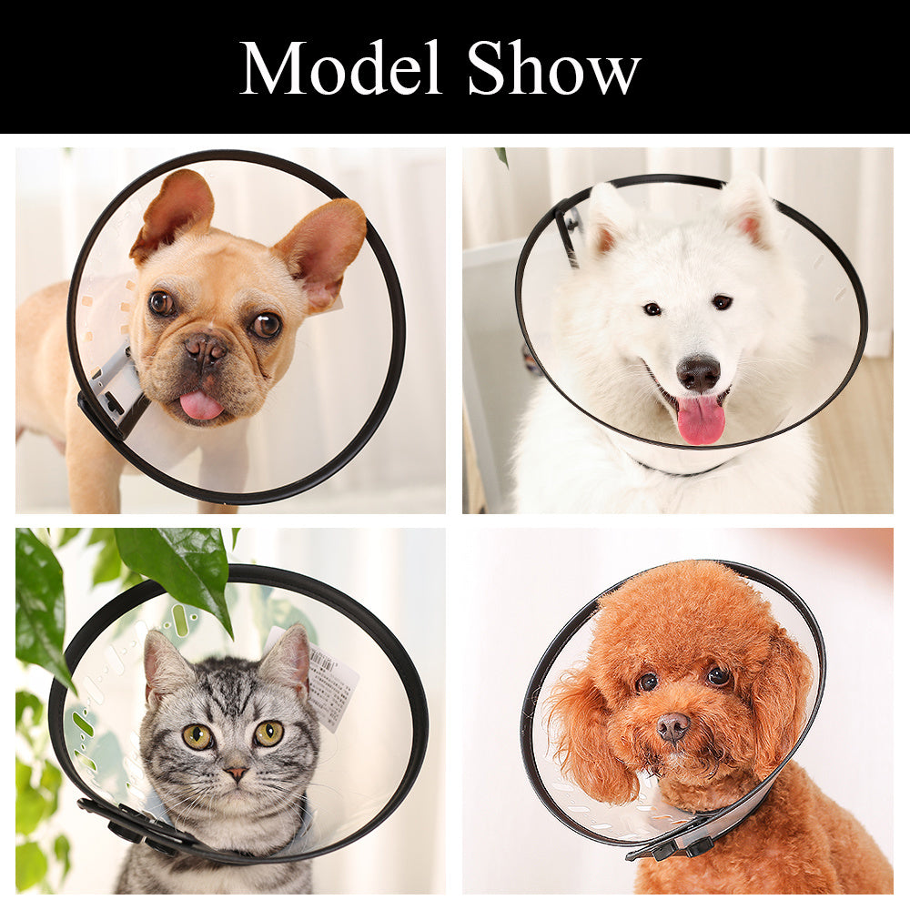 HKM-009555 Cat Hood Puppy Dog Anti Bite And Licking Pet Collar Ring Shiba Inu Method