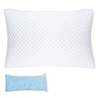 HKM-009683 Adjustable Shredded Memory Foam Pillow with Double-Sided Cooling and Bamboo Cover, Machine Washable