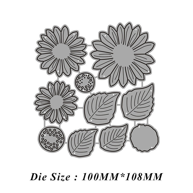 HKM-009683 Flower Combination Carbon Steel Knife Mold for Home Use, 100 x 108mm, European Style