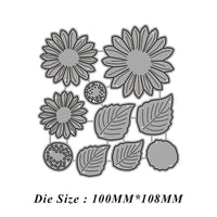 HKM-009683 Flower Combination Carbon Steel Knife Mold for Home Use, 100 x 108mm, European Style