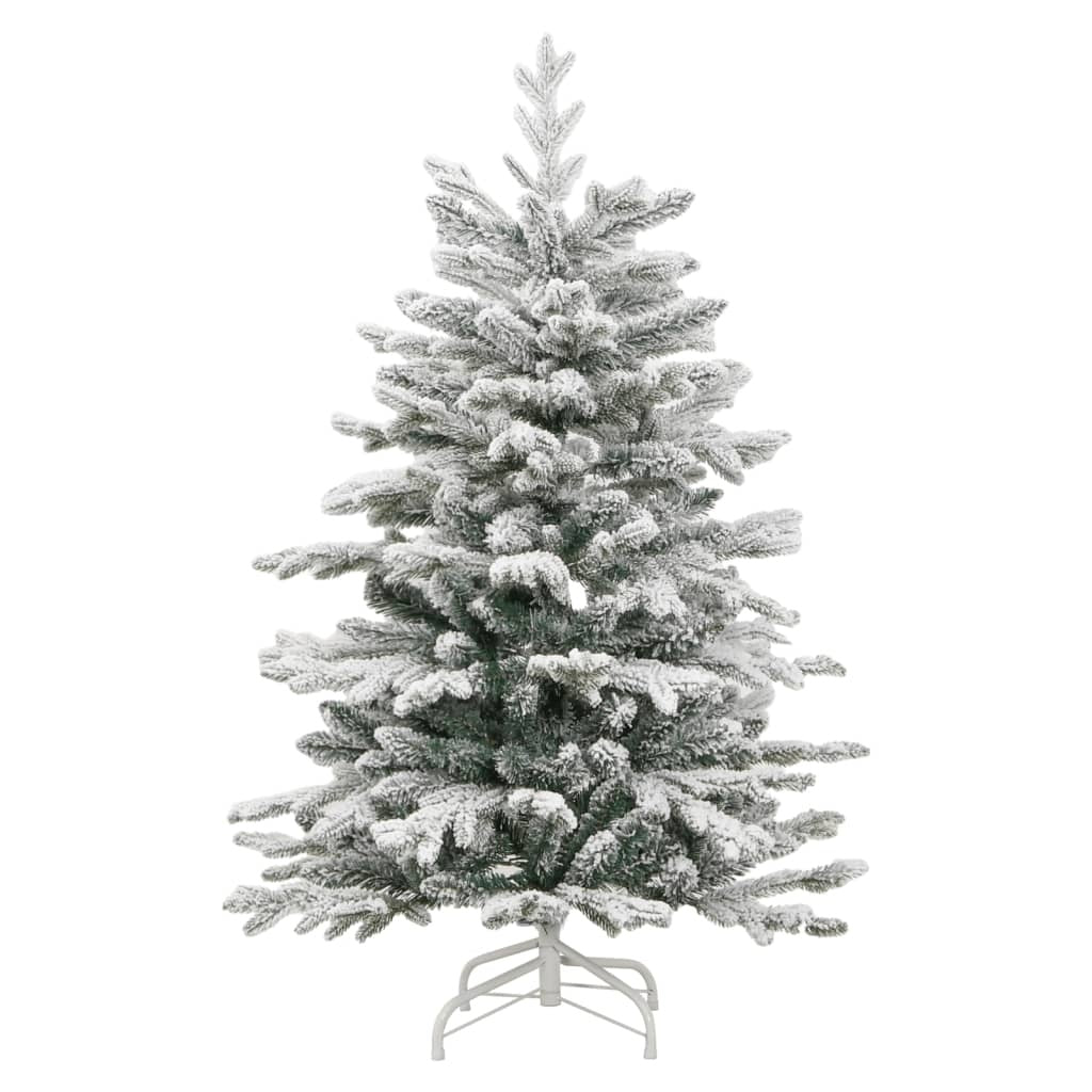 HKM-009811 Foldable Snow-Covered Artificial Christmas Tree, 150 cm with Green and White Branches