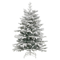 HKM-009811 Foldable Snow-Covered Artificial Christmas Tree, 150 cm with Green and White Branches