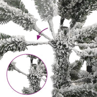 HKM-009811 Foldable Snow-Covered Artificial Christmas Tree, 150 cm with Green and White Branches