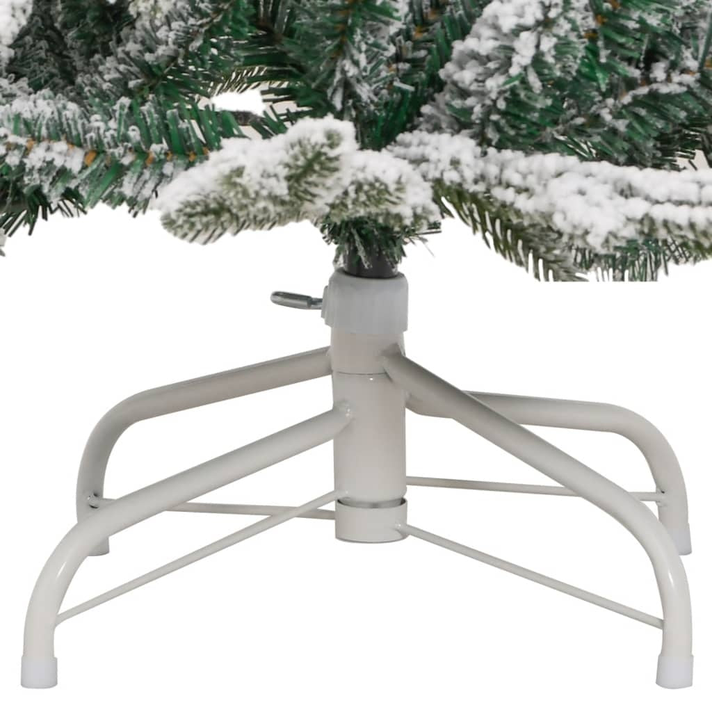 HKM-009811 Foldable Snow-Covered Artificial Christmas Tree, 150 cm with Green and White Branches