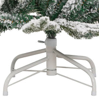 HKM-009811 Foldable Snow-Covered Artificial Christmas Tree, 150 cm with Green and White Branches