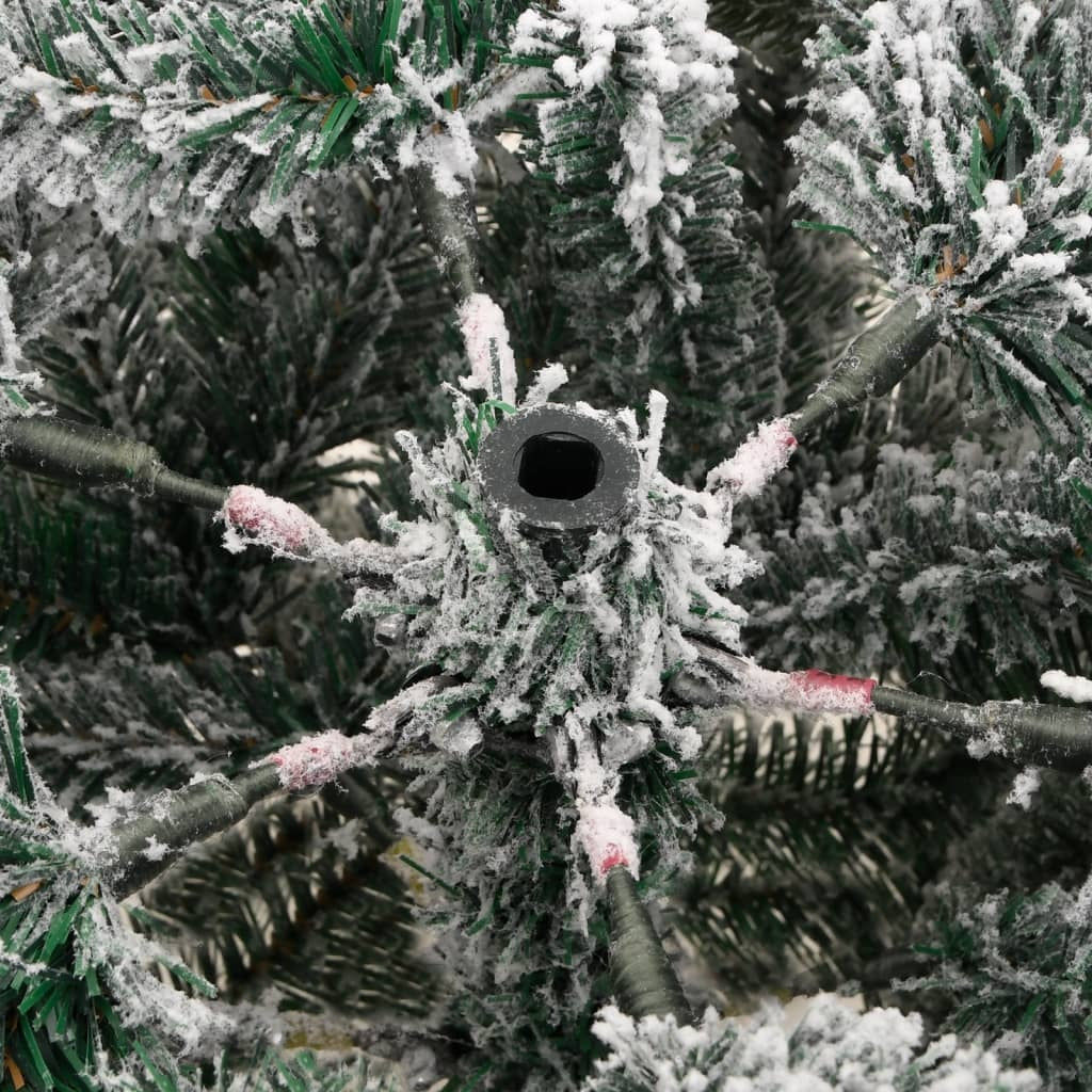 HKM-009811 Foldable Snow-Covered Artificial Christmas Tree, 150 cm with Green and White Branches