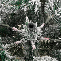 HKM-009811 Foldable Snow-Covered Artificial Christmas Tree, 150 cm with Green and White Branches