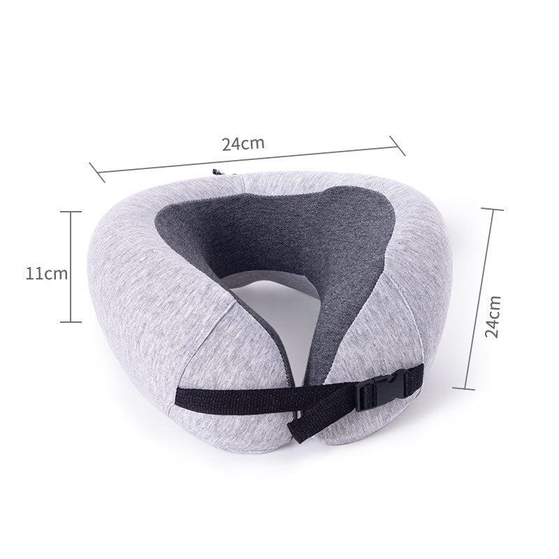 HKM-009811 U-Shaped Memory Foam Pillow with Removable Washable Cover for Travel and Home
