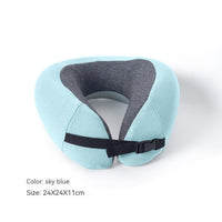 HKM-009811 U-Shaped Memory Foam Pillow with Removable Washable Cover for Travel and Home
