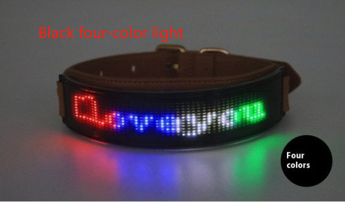 HKM-009875 LED Display Pet Harness with Monochrome Pattern and Multi-Color Lights