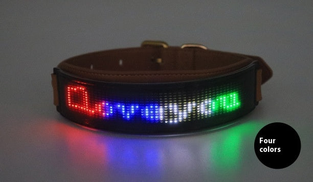 HKM-009875 LED Display Pet Harness with Monochrome Pattern and Multi-Color Lights