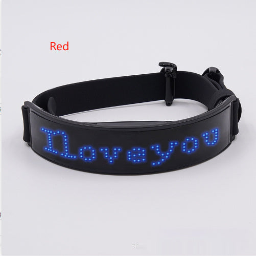 HKM-009875 LED Display Pet Harness with Monochrome Pattern and Multi-Color Lights