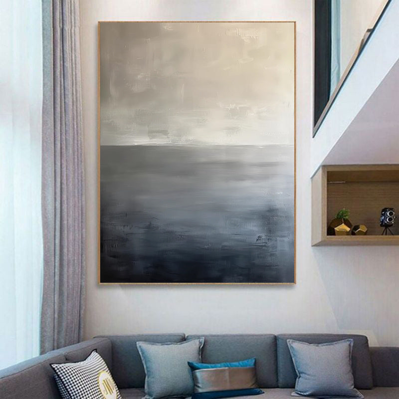 HKM-009939 Handmade Oil Painting Canvas Wall Art - Modern Abstract Wabi-Sabi Style for Home Décor
