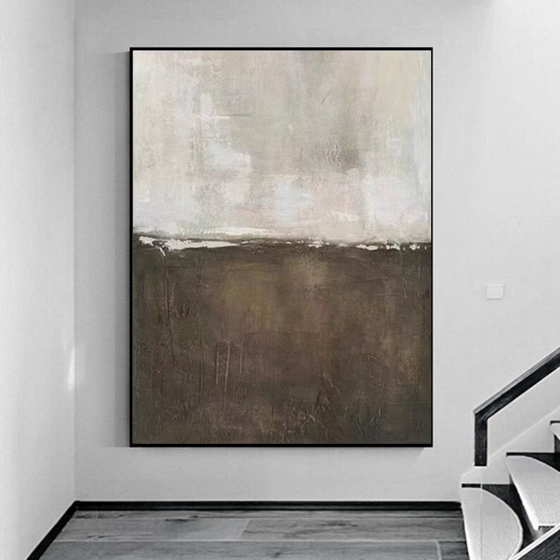 HKM-009939 Handmade Oil Painting Canvas Wall Art - Modern Abstract Wabi-Sabi Style for Home Décor