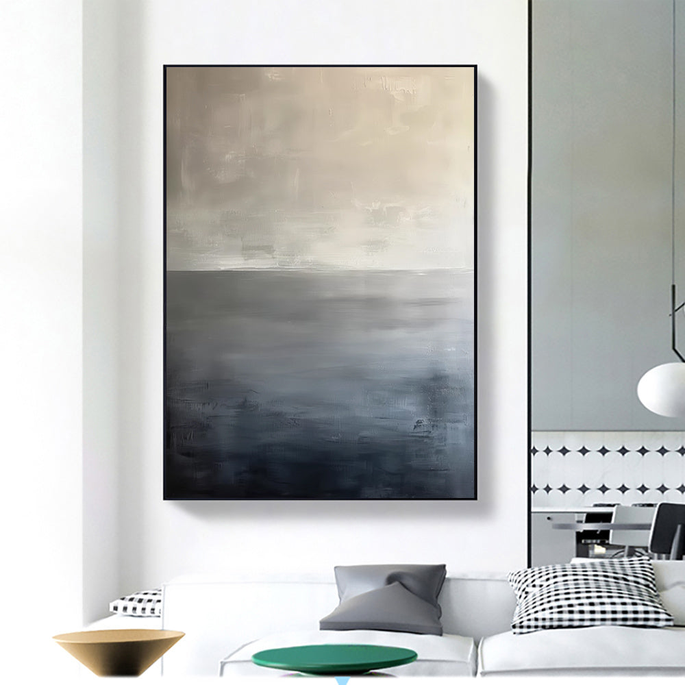 HKM-009939 Handmade Oil Painting Canvas Wall Art - Modern Abstract Wabi-Sabi Style for Home Décor