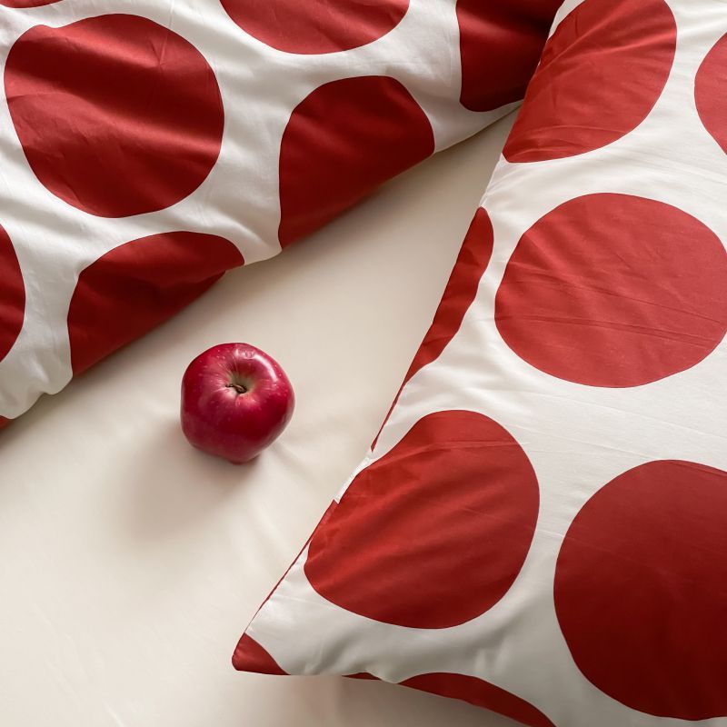 HKM-010003 Polka Dot Cotton Bed Sheet Set in Multiple Sizes