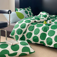 HKM-010003 Polka Dot Cotton Bed Sheet Set in Multiple Sizes