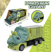 HKM-010259 Dinosaur Friction Engineering Transport Vehicles - Excavator, Crane, Oil Tanker Toys