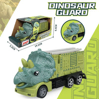 HKM-010259 Dinosaur Friction Engineering Transport Vehicles - Excavator, Crane, Oil Tanker Toys