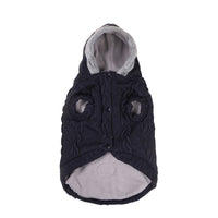 HKM-010259 Warm Cotton Sweater for Dogs with Plus Velvet Fleece - Cozy Styles in Navy and Wine Red