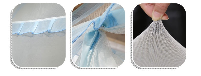 HKM-010323 Dormitory Yurt Mosquito Net with Polyester Fiber and Fiberglass Rod, 195x90x95CM
