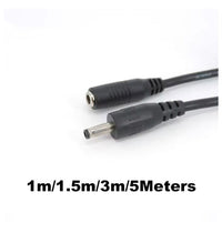 HKM-010387 Copper Male to Female DC Power Cable - 22AWG Audio/Video Connector, Black
