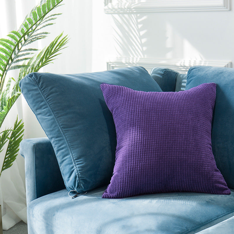 HKM-010387 Modern Simple Velvet Pillowcase - Plush Fabric, Available in Multiple Sizes, Perfect for Any Space