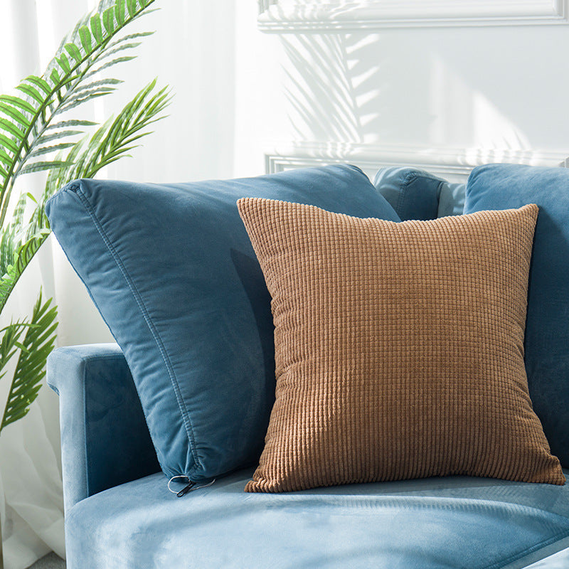 HKM-010387 Modern Simple Velvet Pillowcase - Plush Fabric, Available in Multiple Sizes, Perfect for Any Space