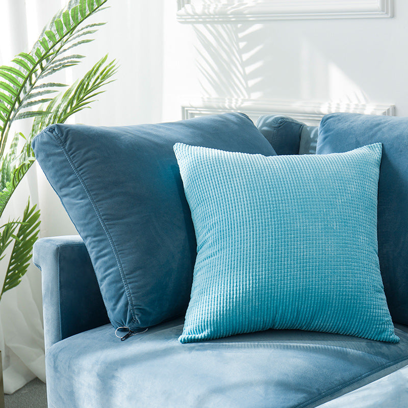 HKM-010387 Modern Simple Velvet Pillowcase - Plush Fabric, Available in Multiple Sizes, Perfect for Any Space