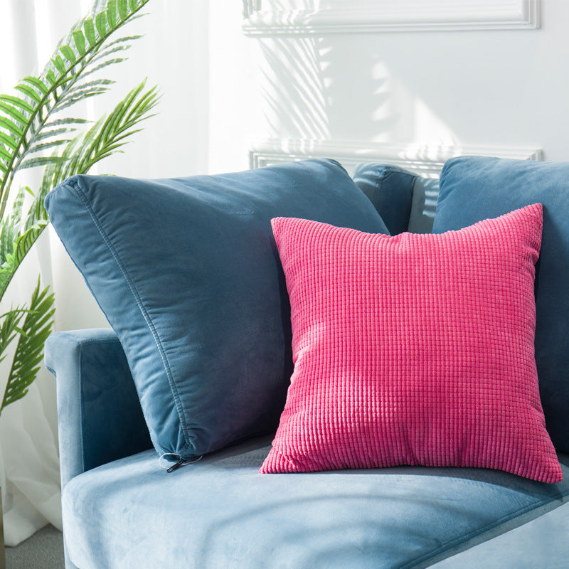 HKM-010387 Modern Simple Velvet Pillowcase - Plush Fabric, Available in Multiple Sizes, Perfect for Any Space