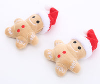 HKM-010451 Gingerbread Man Christmas Cat Toy with Cat Mint and Plush Filling