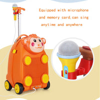 HKM-010579 Remote Control Music Luggage Bag for Kids with Blocks - 34x28x73 cm