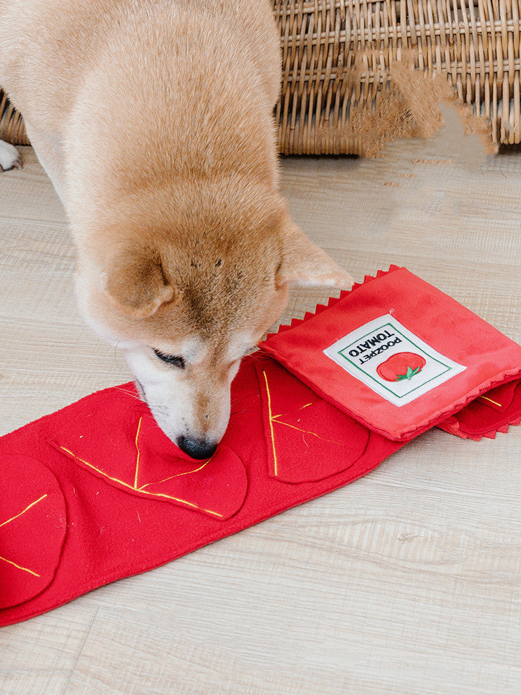 HKM-010643 Dog Puzzle Feeding Mat – Soft Flannelette, Machine Washable Toy for Interactive Play