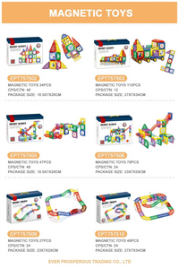 HKM-010643 Educational 95-Piece Magnetic Tiles Marble Run Building Set for Kids - STEM Learning Toy