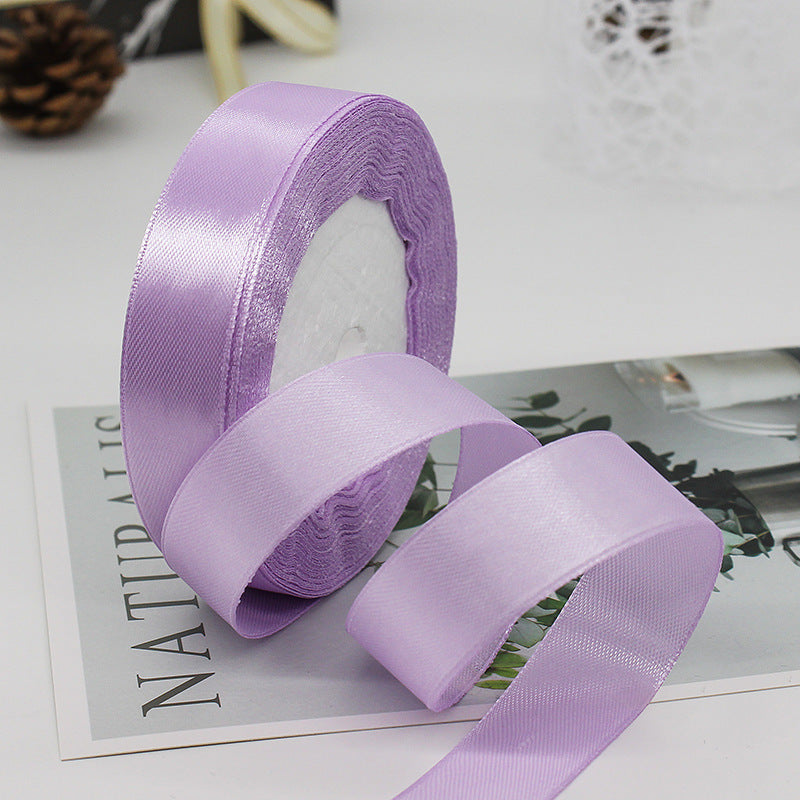 HKM-010835 2cm Wide Glossy Single-Sided Polyester Ribbon - 22m Roll for Cake Decorating and Gift Wrapping