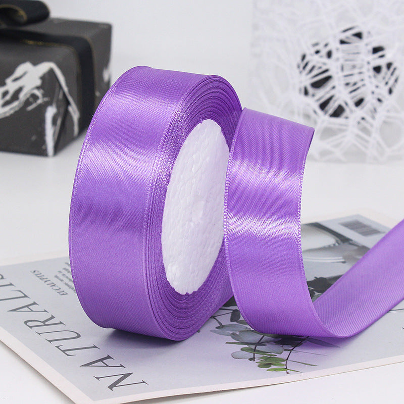 HKM-010835 2cm Wide Glossy Single-Sided Polyester Ribbon - 22m Roll for Cake Decorating and Gift Wrapping