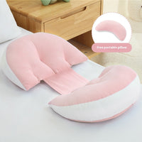 HKM-010963 U-Shaped Pregnancy Pillow with Auxiliary Pillow – Portable Support for Comfort During Sleep