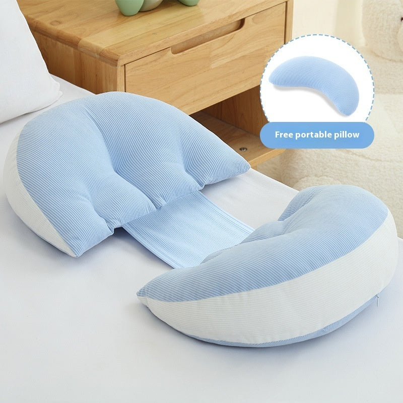 HKM-010963 U-Shaped Pregnancy Pillow with Auxiliary Pillow – Portable Support for Comfort During Sleep