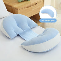 HKM-010963 U-Shaped Pregnancy Pillow with Auxiliary Pillow – Portable Support for Comfort During Sleep