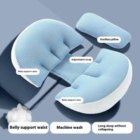 HKM-010963 U-Shaped Pregnancy Pillow with Auxiliary Pillow – Portable Support for Comfort During Sleep