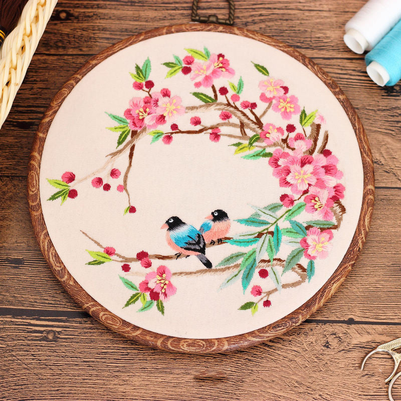 HKM-011155 Chinese Style Hand-Embroidered Needlework Material Package for Unique Creations