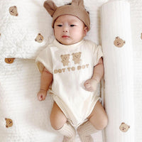 HKM-011155 Embroidered Bear & Olive Nordic Style Cylindrical Baby Pillow 60x12cm with PP Cotton Filling