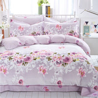 HKM-011155 Four-Piece Duvet Cover Set with Modal Fiber - Includes Quilt Cover and Pillowcases in Various Patterns