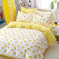 HKM-011155 Four-Piece Duvet Cover Set with Modal Fiber - Includes Quilt Cover and Pillowcases in Various Patterns