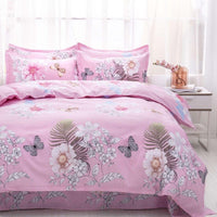 HKM-011155 Four-Piece Duvet Cover Set with Modal Fiber - Includes Quilt Cover and Pillowcases in Various Patterns