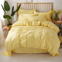 HKM-011155 Four-Piece Duvet Cover Set with Modal Fiber - Includes Quilt Cover and Pillowcases in Various Patterns