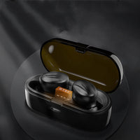HKM-011219 Wireless In-ear Bluetooth Headphones with LED Digital Display - Modern Design, Available in Black and White