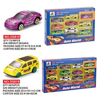 HKM-011411 1:64 Scale Alloy Sliding Model Car Educational Die Cast Racing Vehicle Toy for Kids