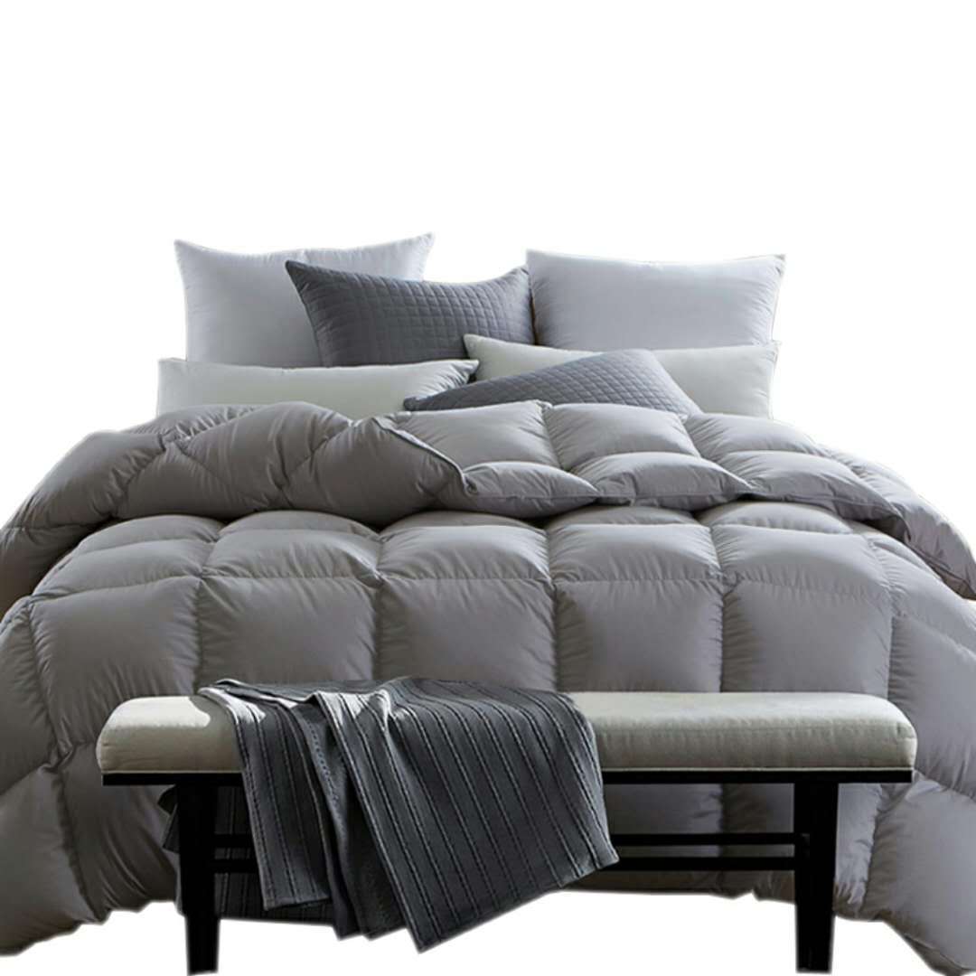 HKM-011475 All-Cotton Goose Down Velvet Quilt with 90% Down Filling and Anti-Feather Fabric