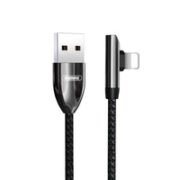 HKM-011539 Braided 8PIN to Type-C Data Cable, 1m Length, Compatible with Type-C Apple Devices, Black/Silver